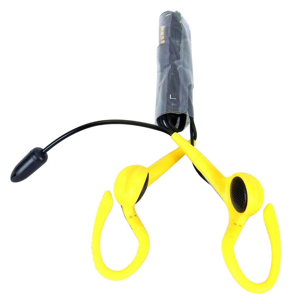 Premium Wired Headset with Yellow Microphone - Adjustable Slim Clip-On Design for Perfect Positioning | Ideal for Gaming, Call Centers, Podcasting & Online Meetings