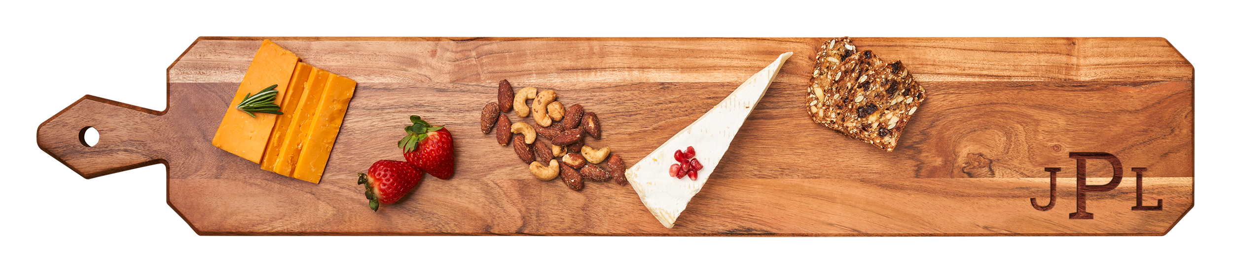 Acacia Wood Cutting Board with Handle - 34 x 6 Inch Skinny Heirloom Quality Chopping Board for Kitchen, Charcuterie & Serving - Perfect for Entertaining, Cheese Platters & Home Cooking