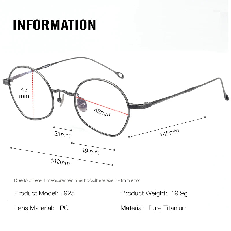 Aror Unisex Full Rim Oval Titanium Eyeglasses with Clip-On Sunglasses - Lightweight & Durable Frame for Men & Women - Perfect for Driving, Reading & Outdoor Activities