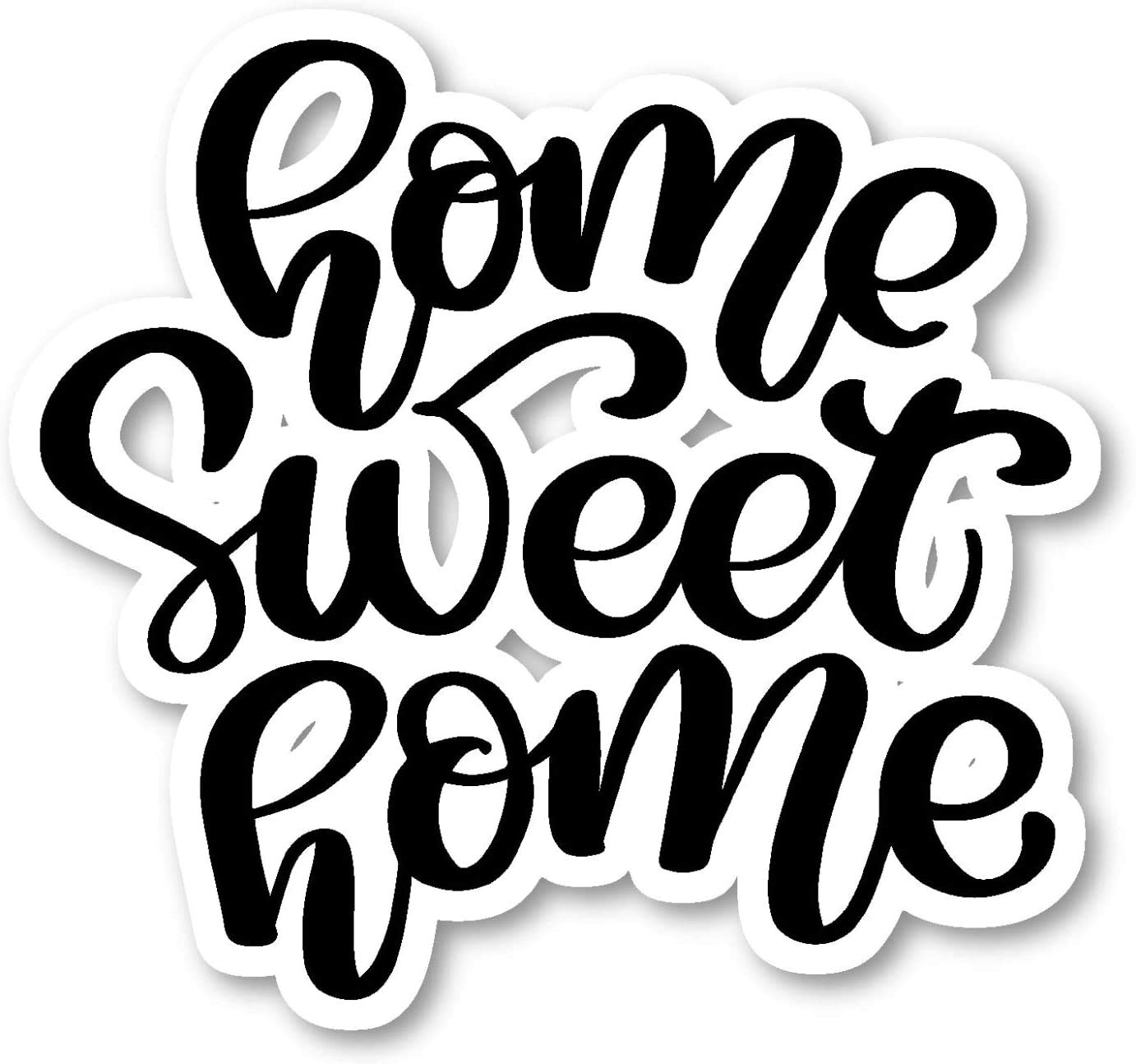 Home Sweet Home - Decorative Cursive Quote Magnets for Car & Refrigerator - 5 Inch Metal Magnetic Vinyl Sign - Perfect for Kitchen Decor, Office Accessories & Gift Ideas