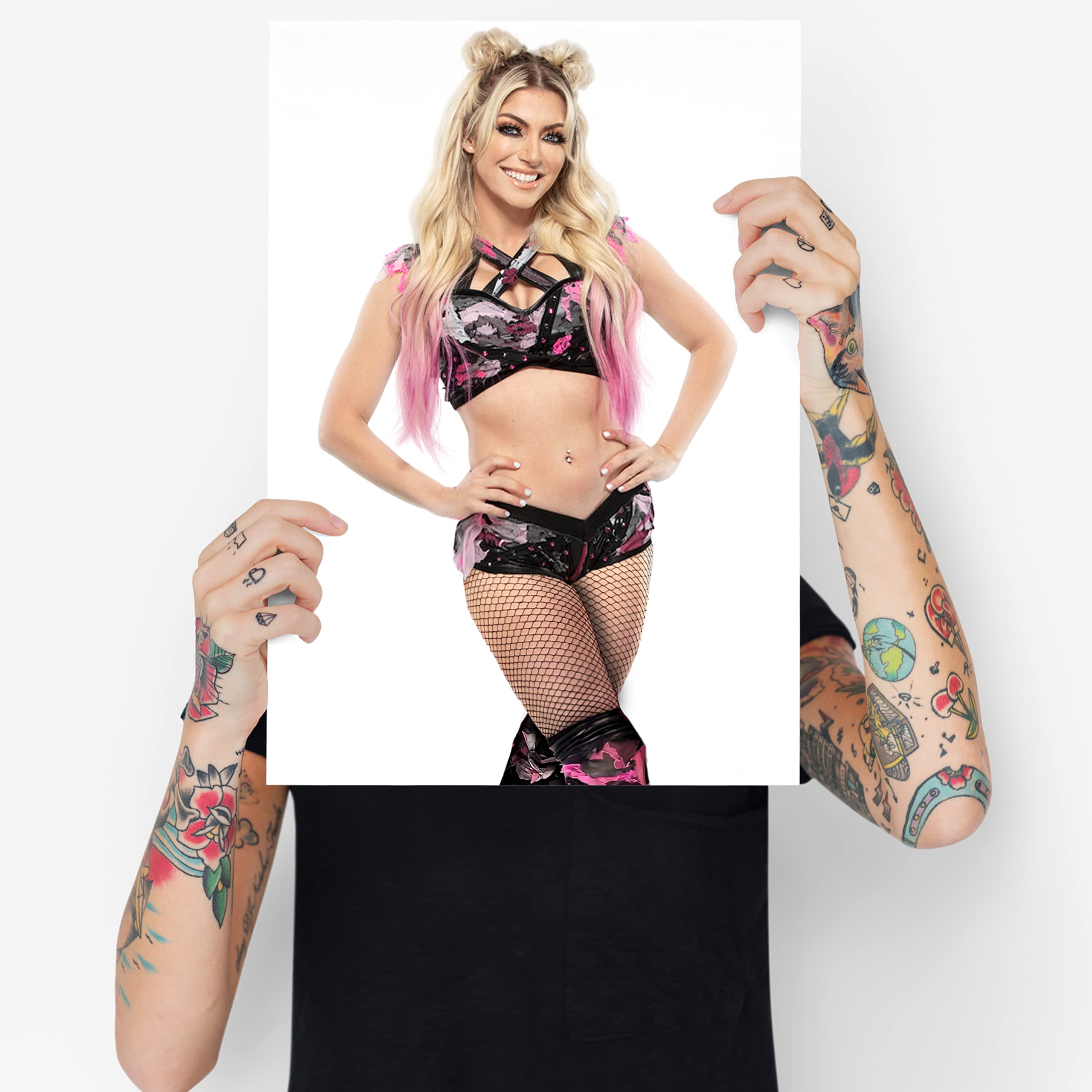 Alexa Official Render Network Women Champ Wrestling Poster - Gym Decor for Home Gym & Workout Room - Perfect for Fitness Enthusiasts & Sports Fans