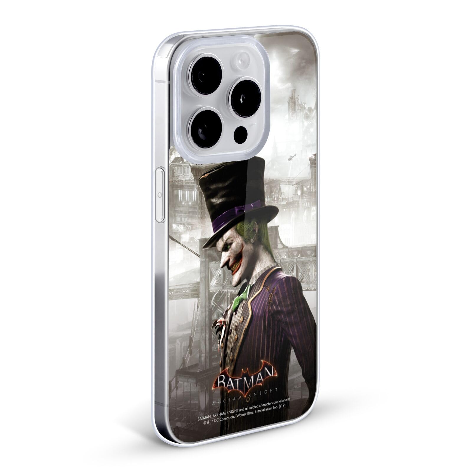 Official Batman Arkham Knight Joker Soft Gel Case for iPhone 12 Pro Max - Licensed Superhero Phone Cover for Protection & Style | Perfect for Fans, Cosplay & Everyday Use