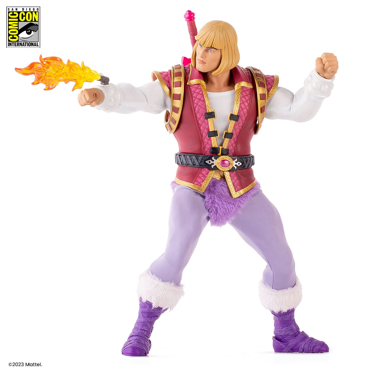 Masters of the Universe Prince Adam 1/6 Scale Action Figure SDCC Exclusive Collectible - Perfect for Display, Gifts, and Comic-Con Fans