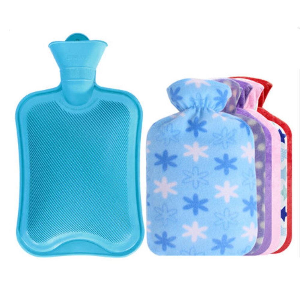 800ml Hot Water Bottle with Flannel Cover for Pain Relief - Hot & Cold Therapy, Perfect for Menstrual Cramps, Back Pain & Winter Warmth