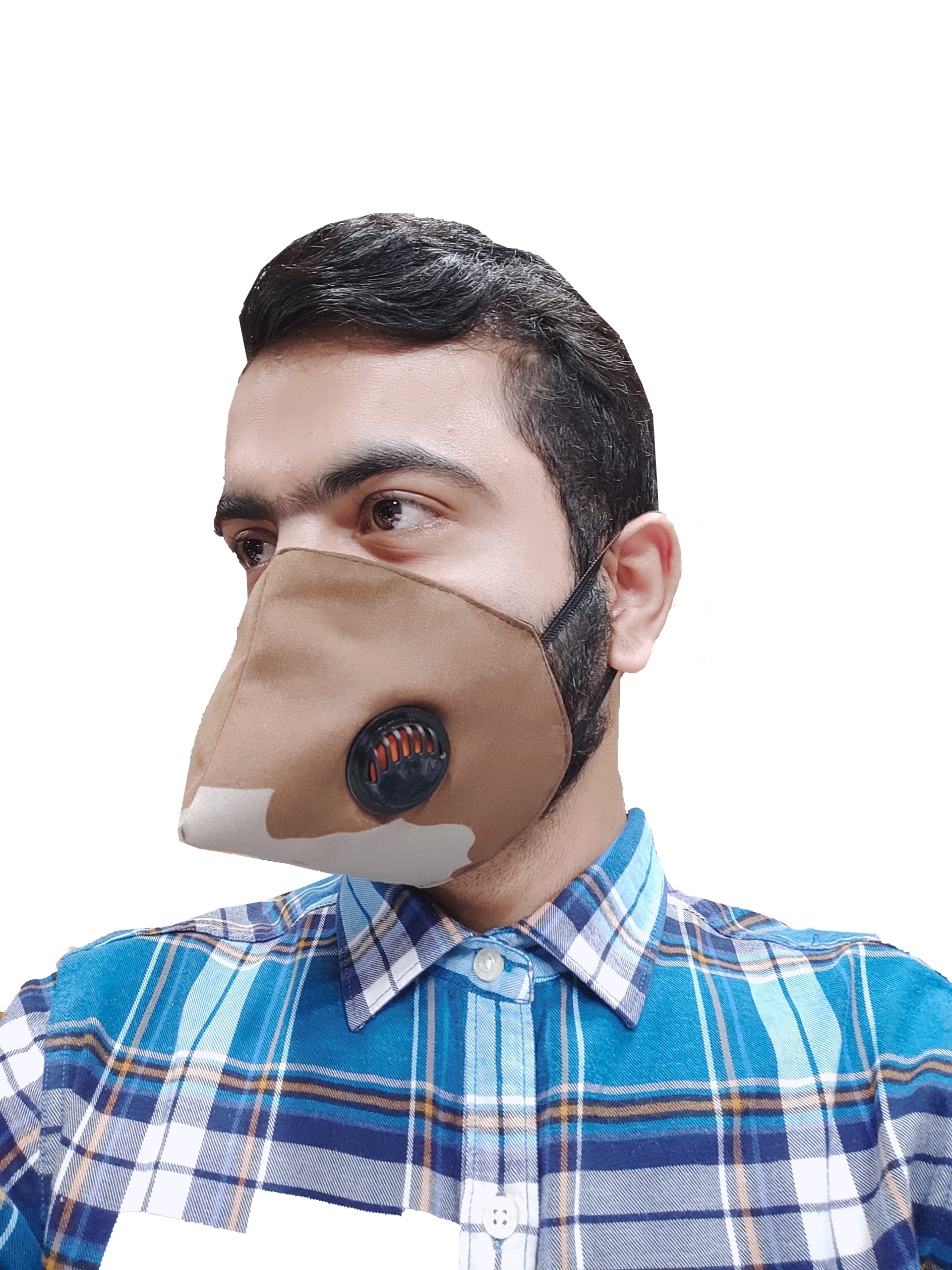 Ambey 2-Layer Reusable Washable Cotton Face Mask with Filter - Pack of 3 | Anti-Pollution & Dust Protection for Outdoor Activities, Commuting & Travel