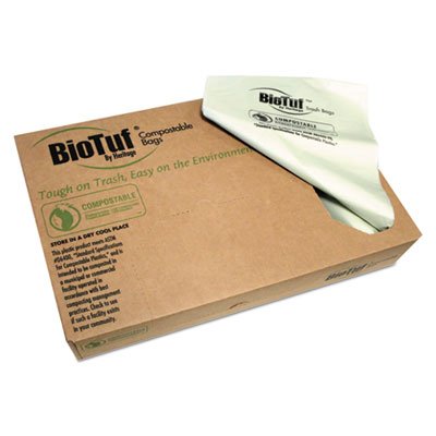 Heritage BioTuf Eco-Friendly Heavy Duty Trash Bags - 13 Gallon, 30 Count - Strong, Leak-Proof & Scented for Kitchen, Bathroom & Office Waste Disposal