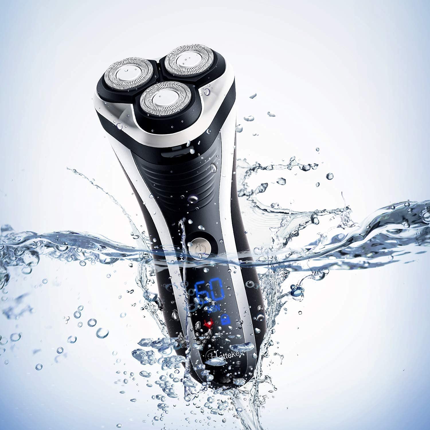 Hatteker Electric Shaver for Men - Rotary Razor & Cordless Beard Trimmer, Waterproof & Pop-Trim Design - Perfect for Travel, Gym & Daily Grooming