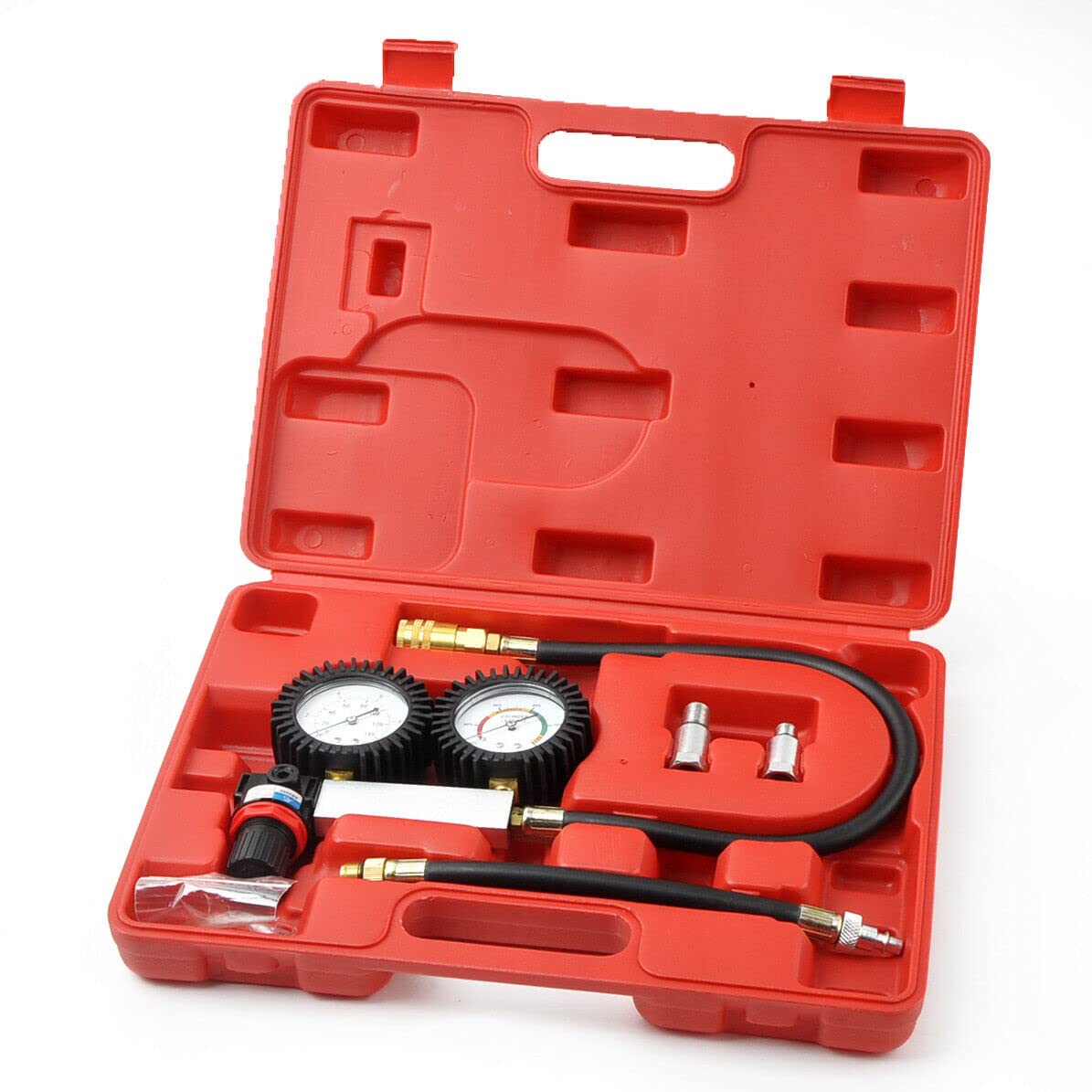 Professional Engine Compression Leakage Leakdown Detector - Cylinder Leak Tester Kit for Trucks & Cars - Diagnose Engine Issues for Automotive Repair & Maintenance