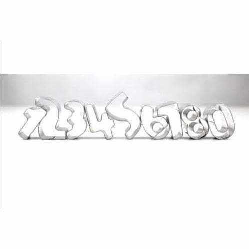 9-Piece Set of 1-Inch Tall Number Font Cookie Cutters - Perfect for Baking, Cake Decorating, and DIY Sugarcraft Projects