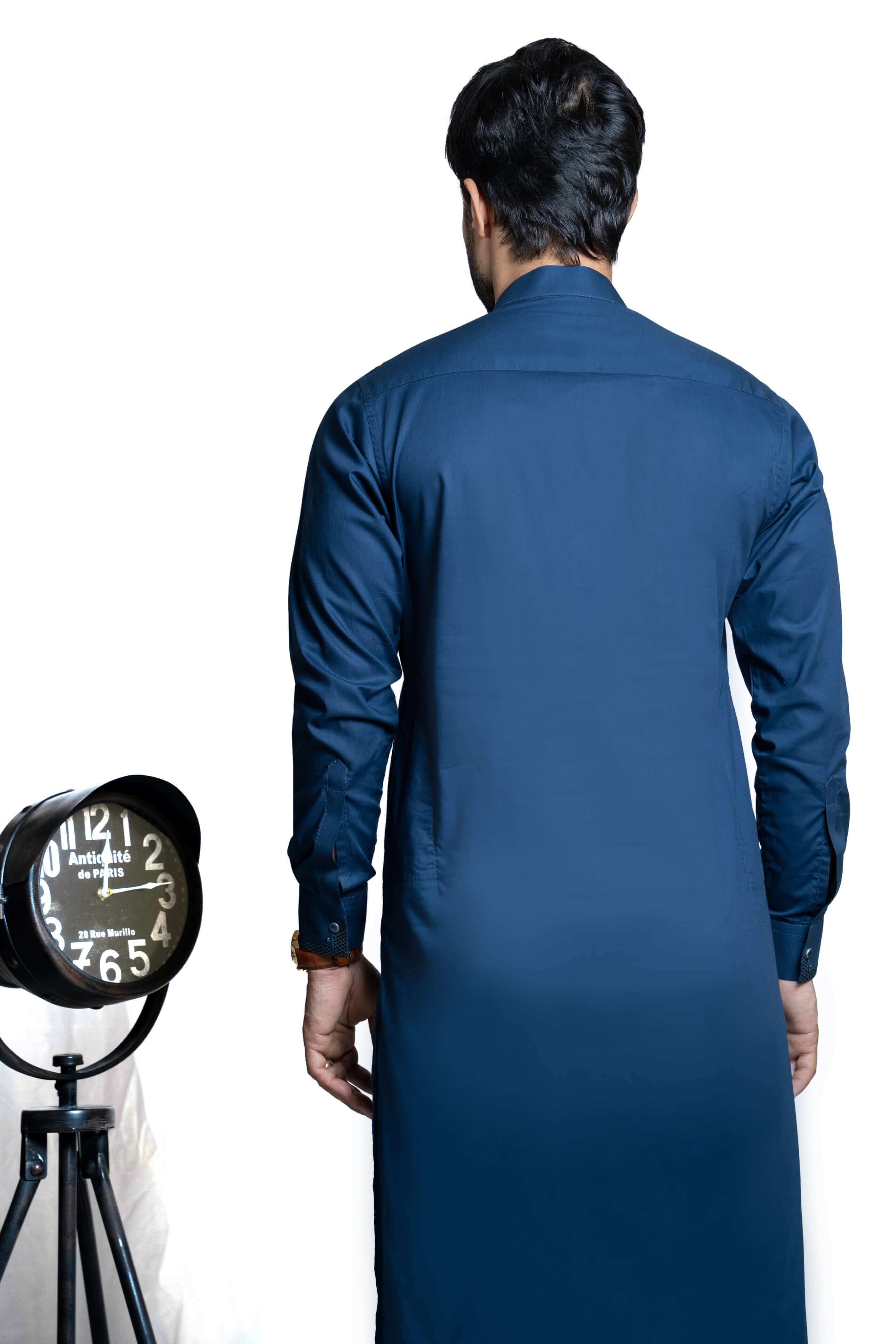 Deep Blue IronEZ Viscose/Polyester Kurta Pants for Men - Comfortable Ethnic Wear for Festivals, Weddings & Casual Outings