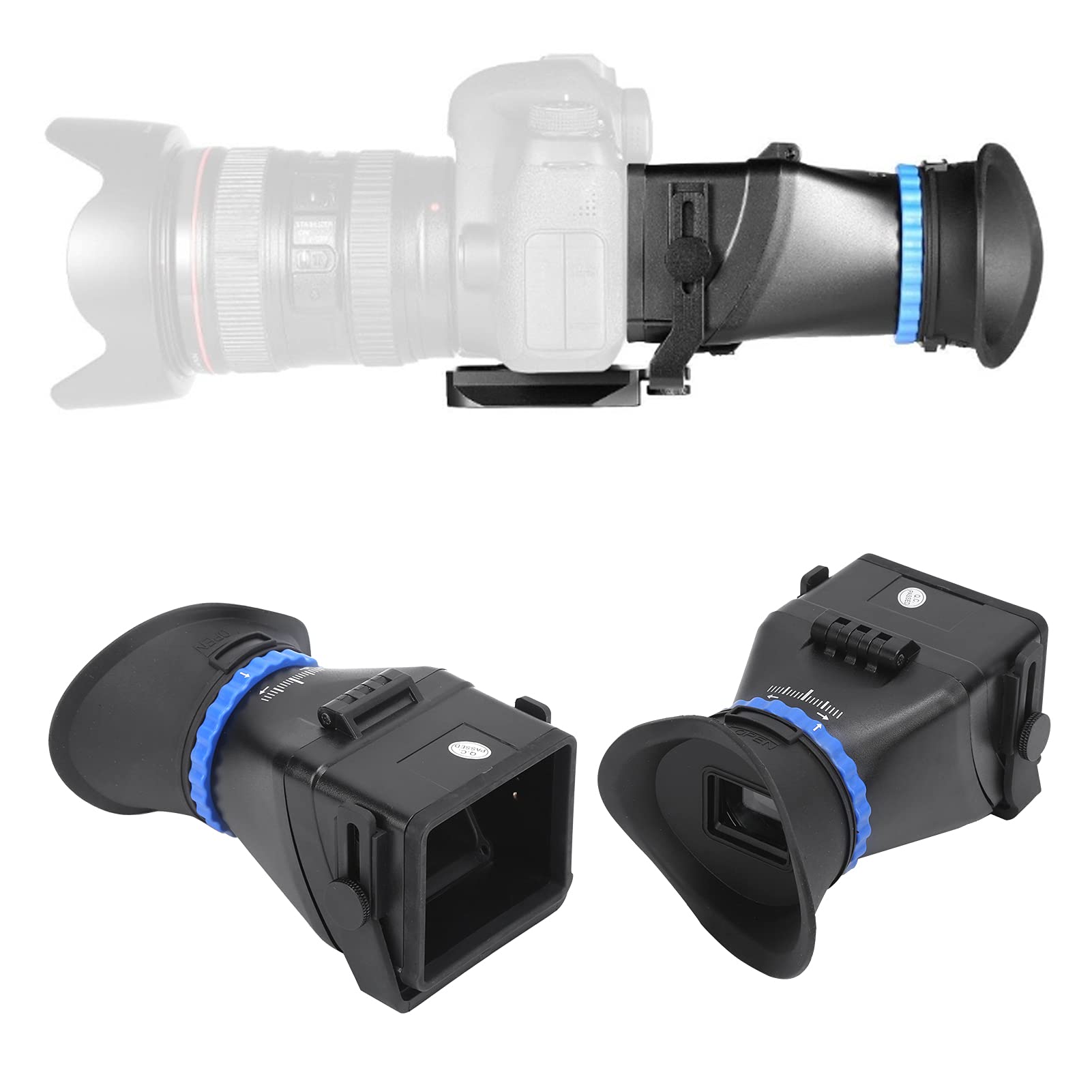 ST-1 Professional 3X Magnified LCD Viewfinder for DSLR Cameras & Camcorders with 3-3.2 Inch Screens - Perfect for Outdoor Photography, Videography, and Studio Shooting