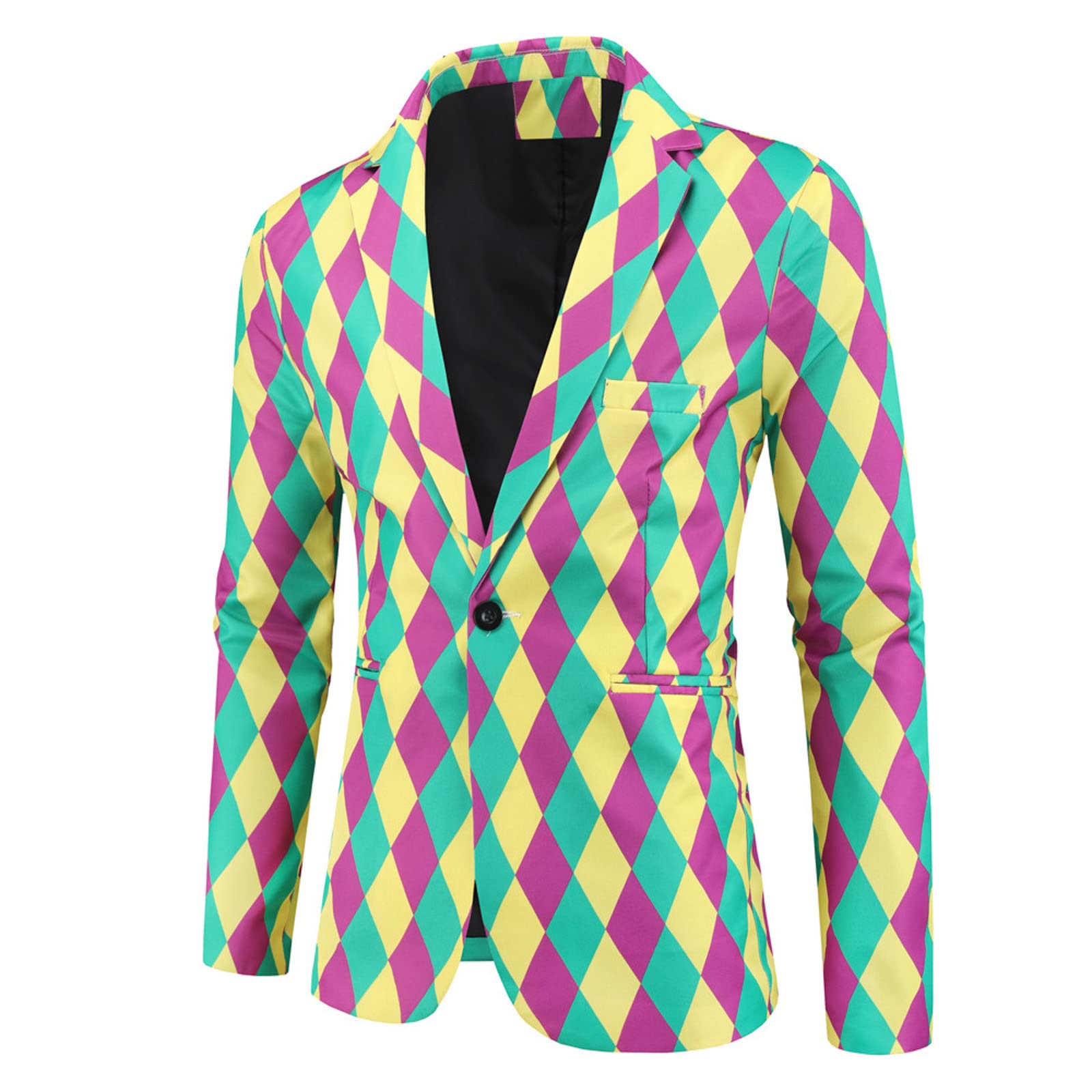Men's Winter Coats - Fashion Casual Buckle Lapel Printed Single-Breasted Suit Jacket for Office, Dating & Outdoor Activities