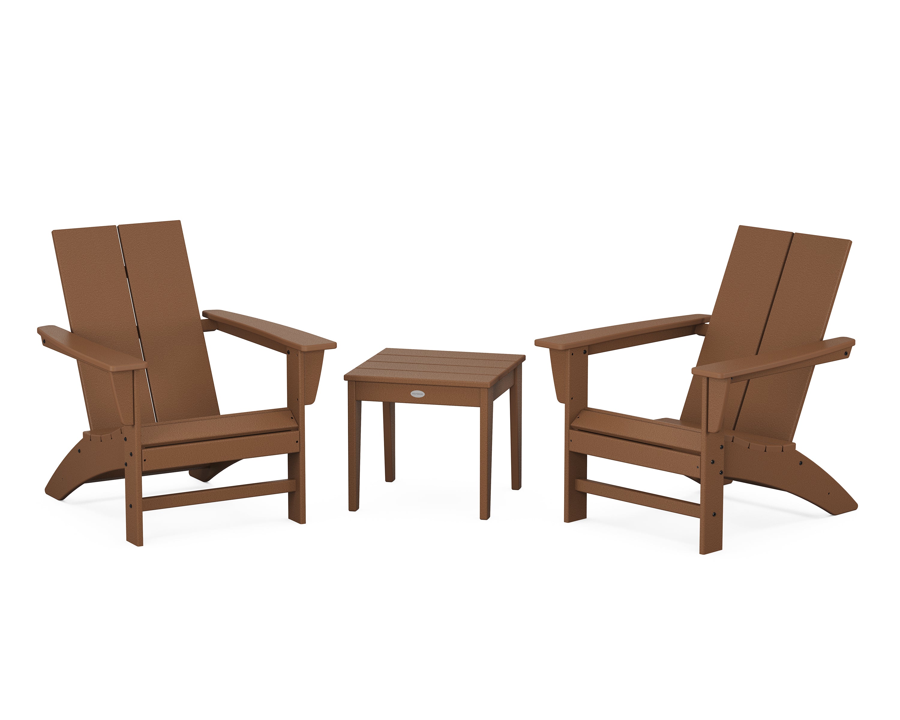 POLYWOOD Country Living Cottage Modern Adirondack Chair 3-Piece Outdoor Patio Set - Perfect for Backyard, Garden & Poolside Relaxation