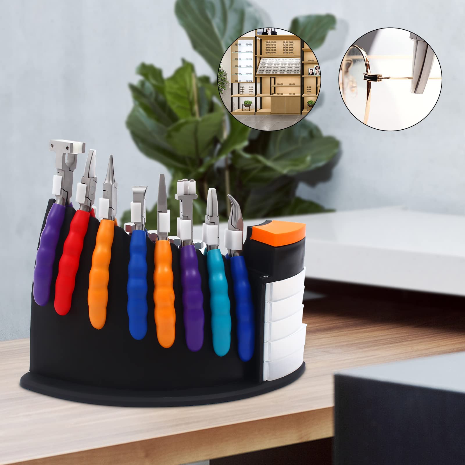 TFCFL Professional Eyeglasses Repair Pliers Set - 6 Screwdrivers & 8 Glasses Repair Tools with Storage Box | Complete Eyewear Repair Kit for Home, Office & Travel | Glasses Frame Adjustment & Maintenance Tools