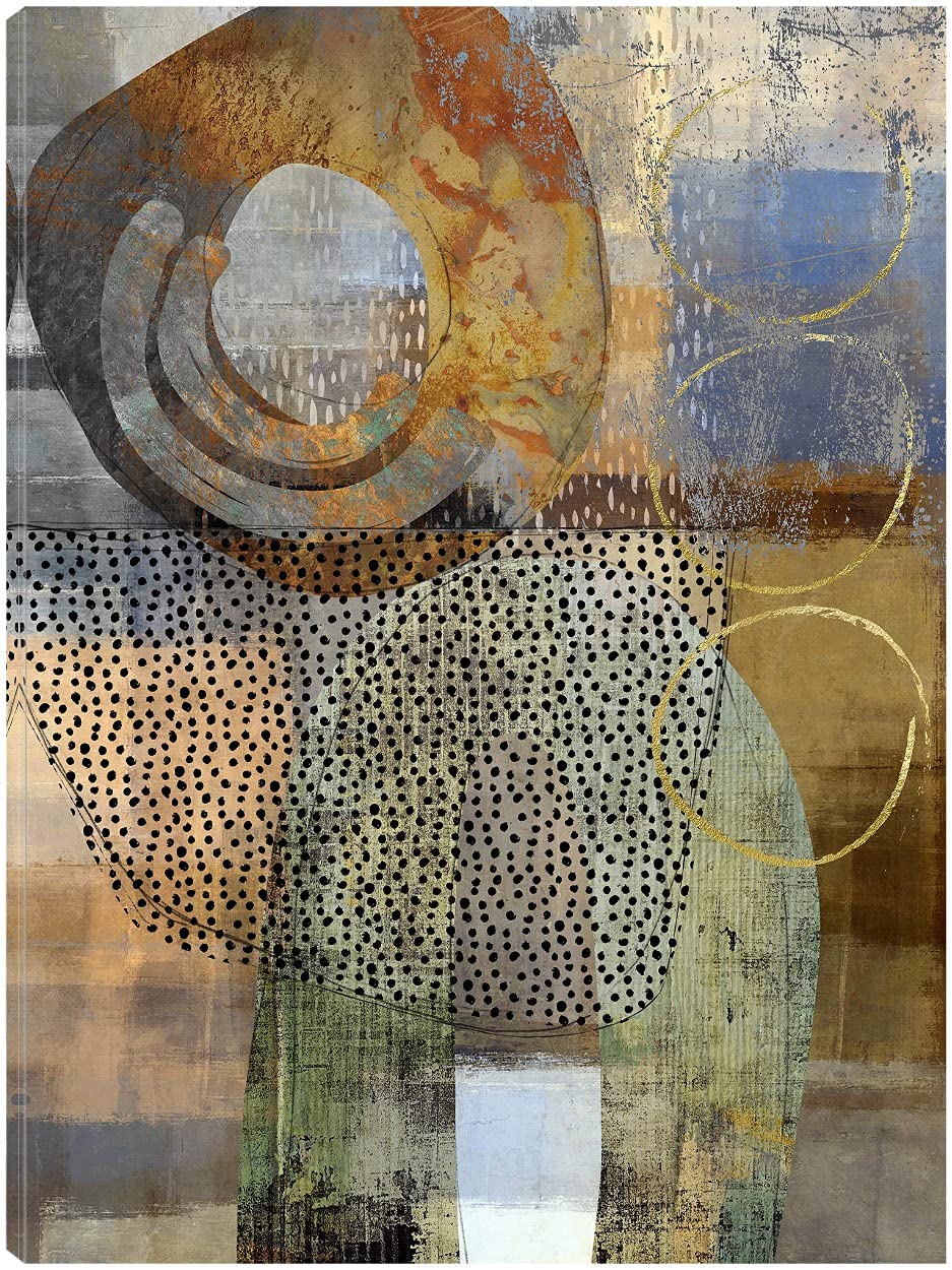 Abstract Canvas Wall Art 'Tipping Point' by Nikki Chu - Modern Fine Art Painting for Living Room, Bedroom, Office & More - 24x32 Inches - Ready to Hang - Perfect for Home Decor, Gifts & Interior Design