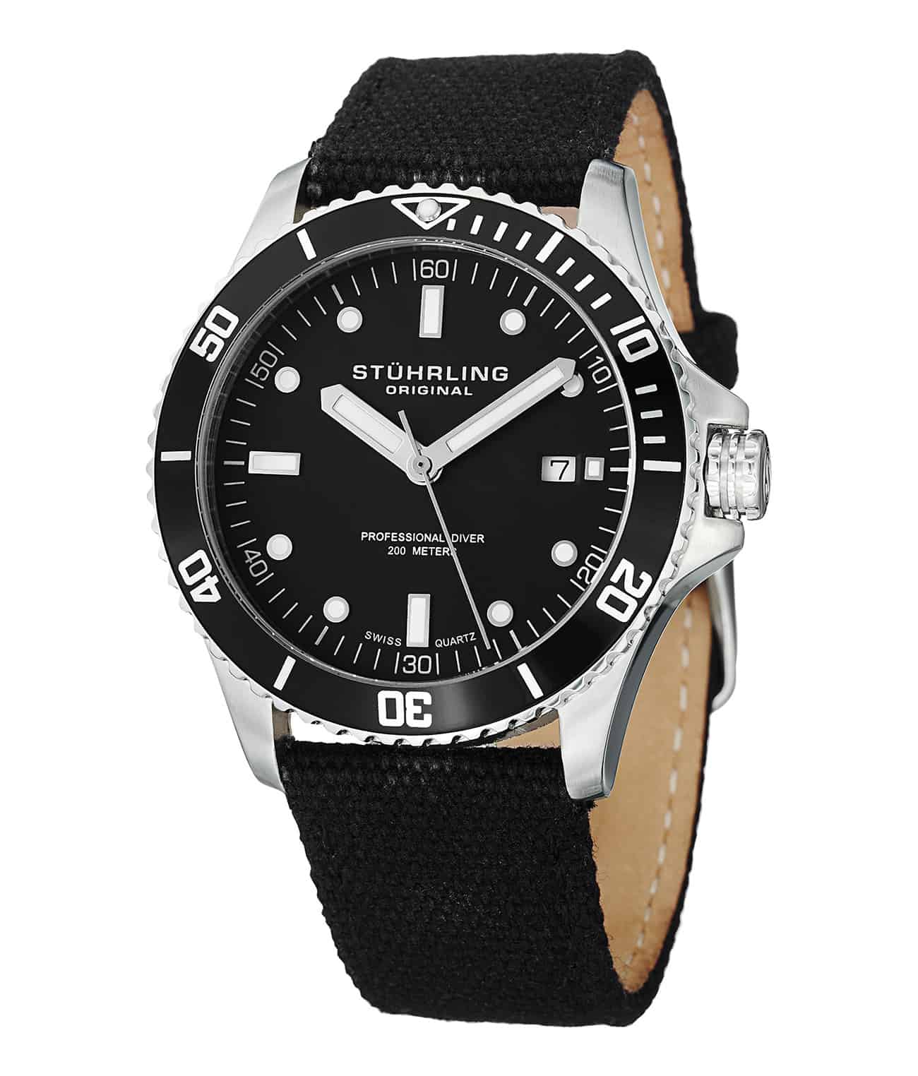 Black Dial / Black PVD Case / Black Canvas Strap Tang Buckle