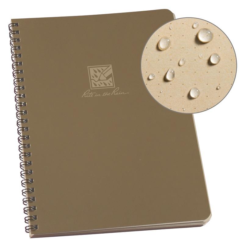 Rite in the Rain Large Side Spiral Notebook - Waterproof Notebook for Outdoor Writing, Hiking, Camping & Field Work - 5