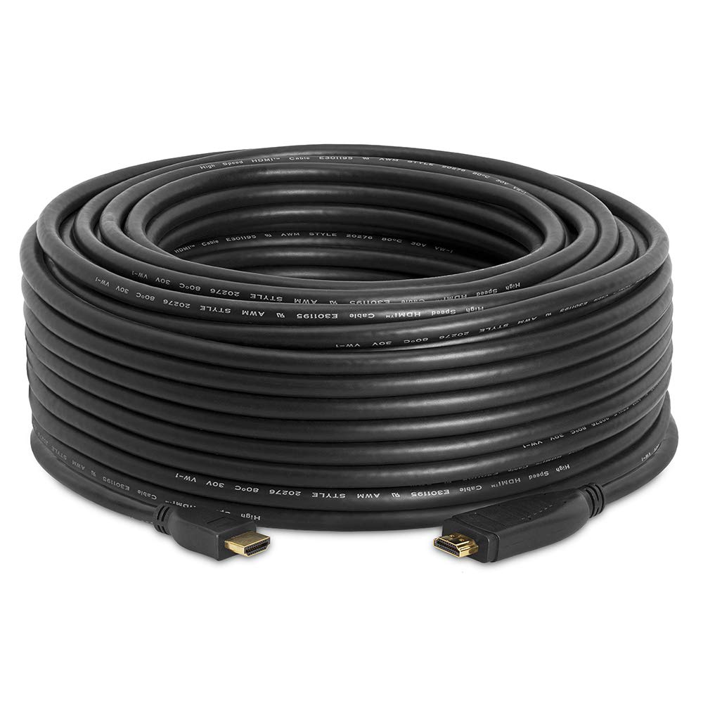 Cmple 131 FT High Speed HDMI Cable - 4K 60Hz 18Gbps with Ethernet, HDR, ARC, 3D Support | Ultra HD UHD 2160p Directional Cord with Built-in Equalizer | Perfect for Home Theater, Gaming, and Professional AV Setups
