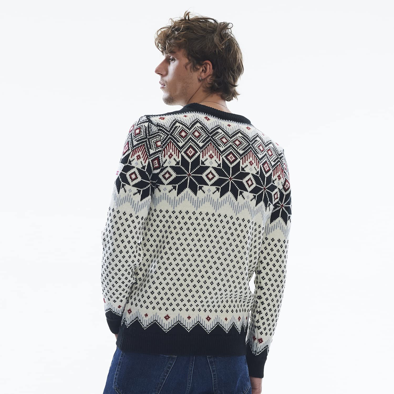 Dale of Norway Vegard Men's 100% Lightweight Wool Sweater - Regular Fit Pullover for Men | Warm & Comfortable Winter Knitwear for Outdoor Activities & Casual Wear