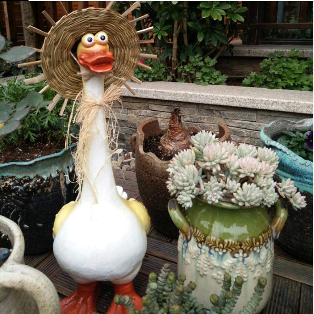 Resin Cartoon Duck Statue - Outdoor Garden Decor, Animal Figurines for Courtyard, Park, and Lawn - Durable Weatherproof Resin Crafts (2-Pack) - Perfect for Home Garden, Patio, and Landscape Decoration