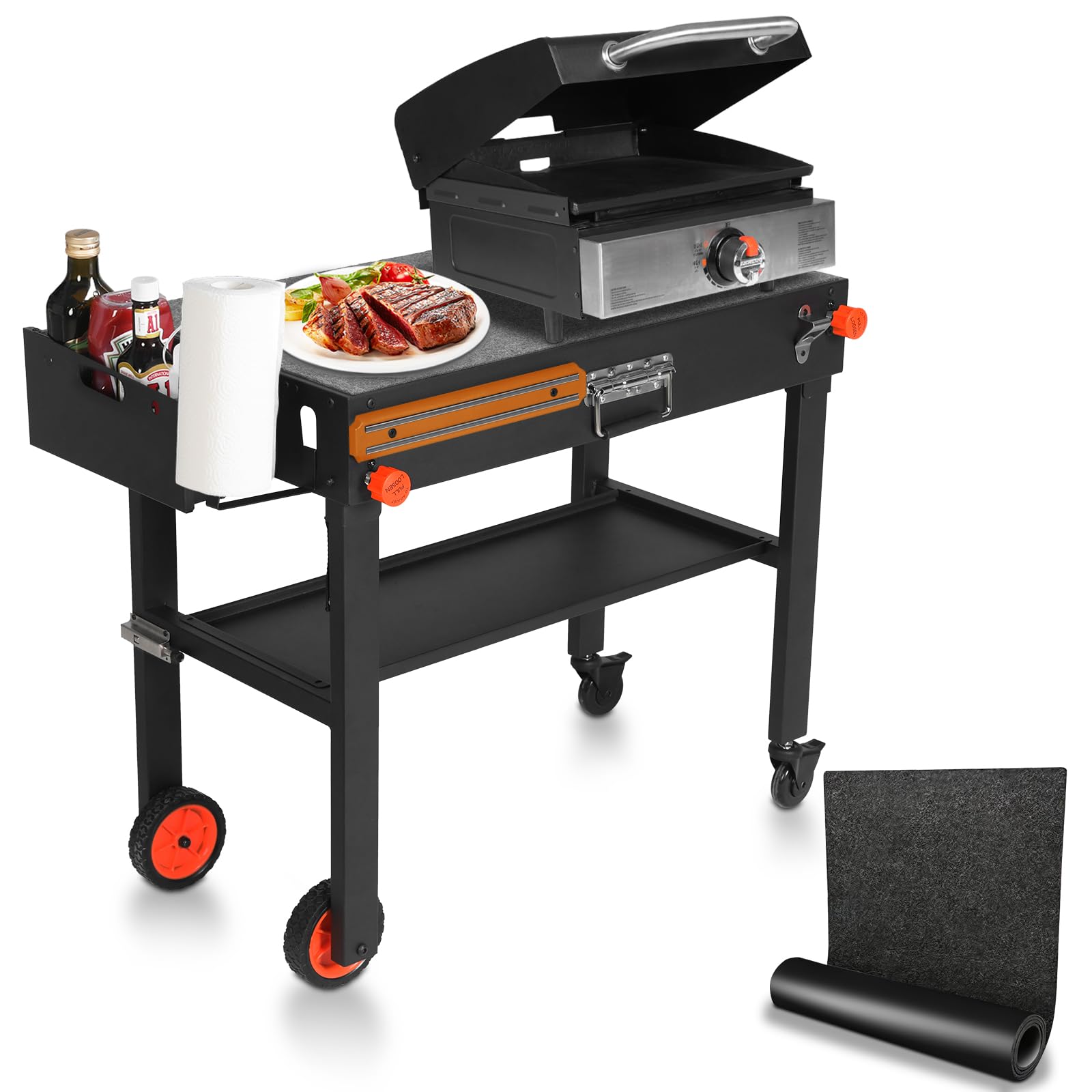 **Blackstone Griddle Stand with Wheels - Portable Outdoor Grill Cart for 17