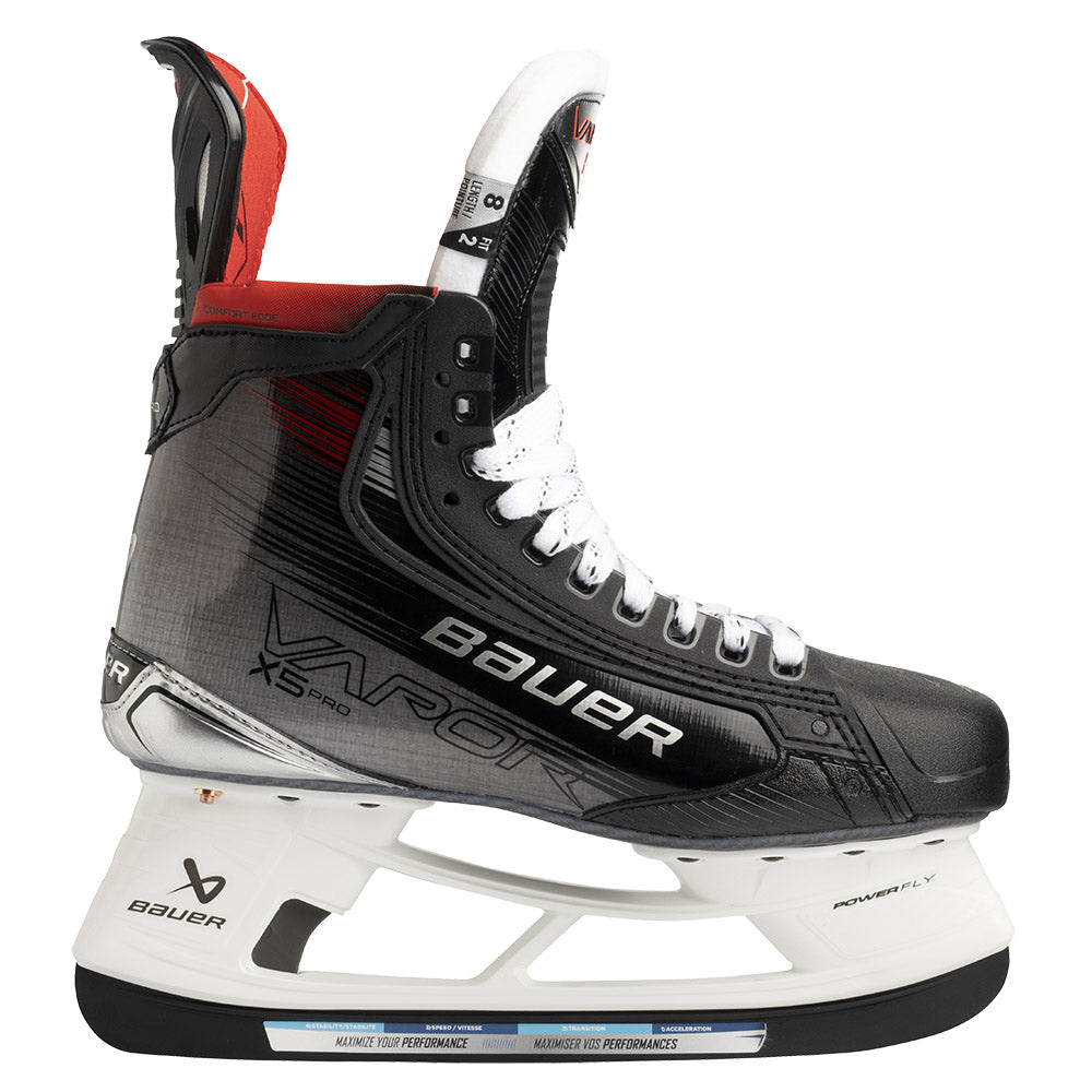 Bauer Vapor X5 Pro Intermediate Ice Hockey Skates - Lightweight & Durable for Competitive Play - Perfect for Youth & Adult Hockey Players on Ice Rinks