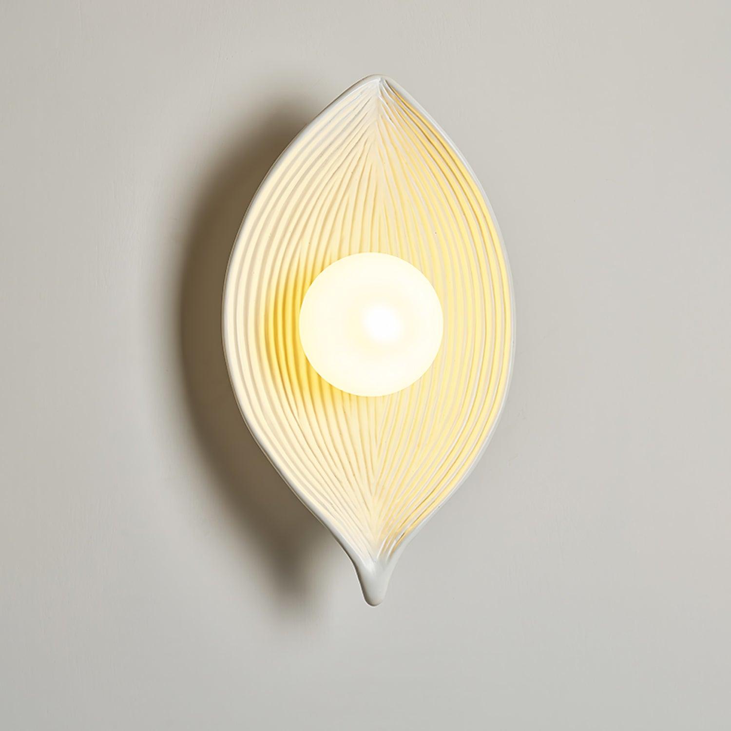 Leaf Canoe Wall Sconce - Modern Rustic Hanging Light Fixture for Bedroom, Living Room, and Outdoor Patio Decor