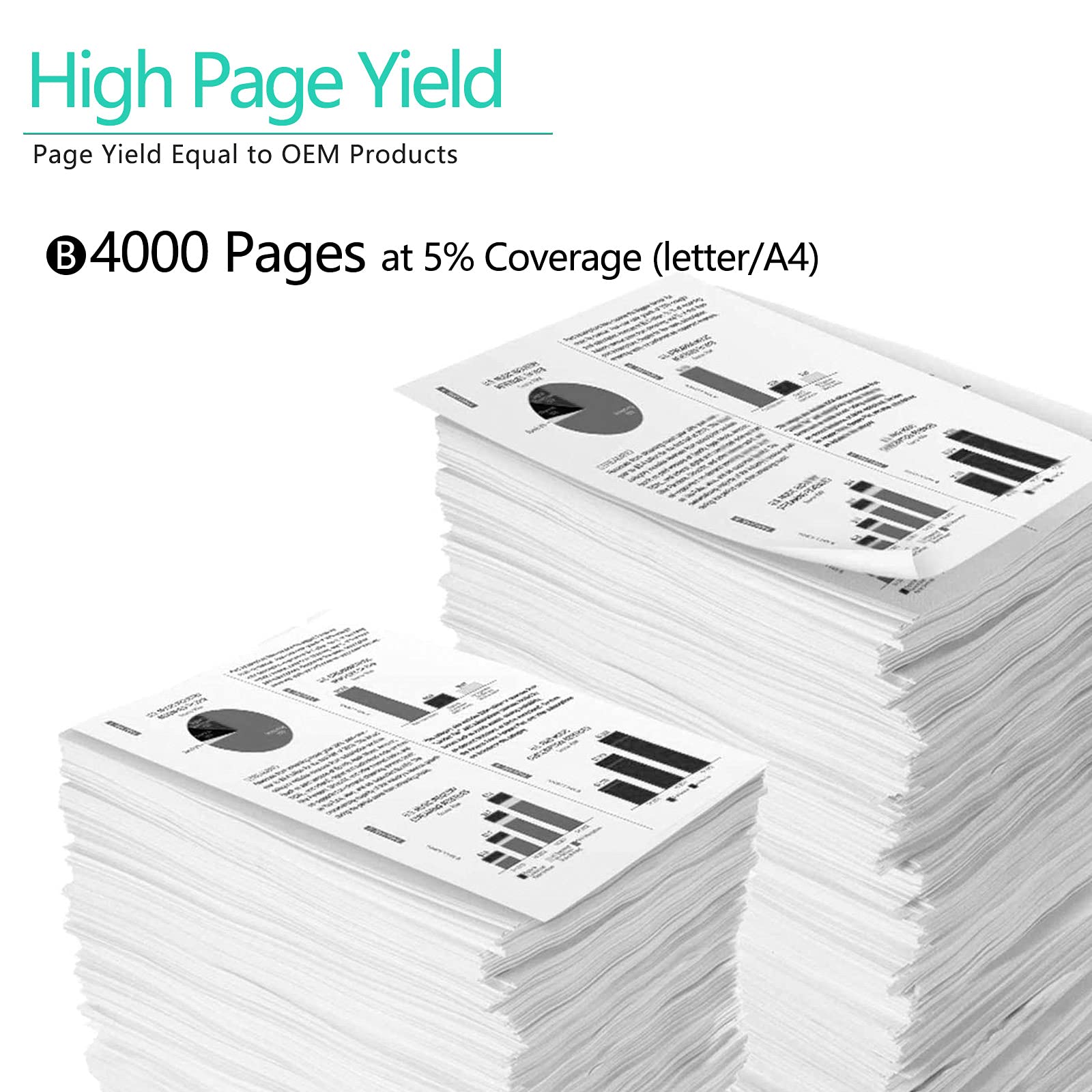 High Yield HP 13X Q2613X Compatible Toner Cartridge (4-Pack Black) - Works with LaserJet 1300/1300n/1300xi/1300t Printers | Ideal for Office Printing, Business Documents & High Volume Home Use