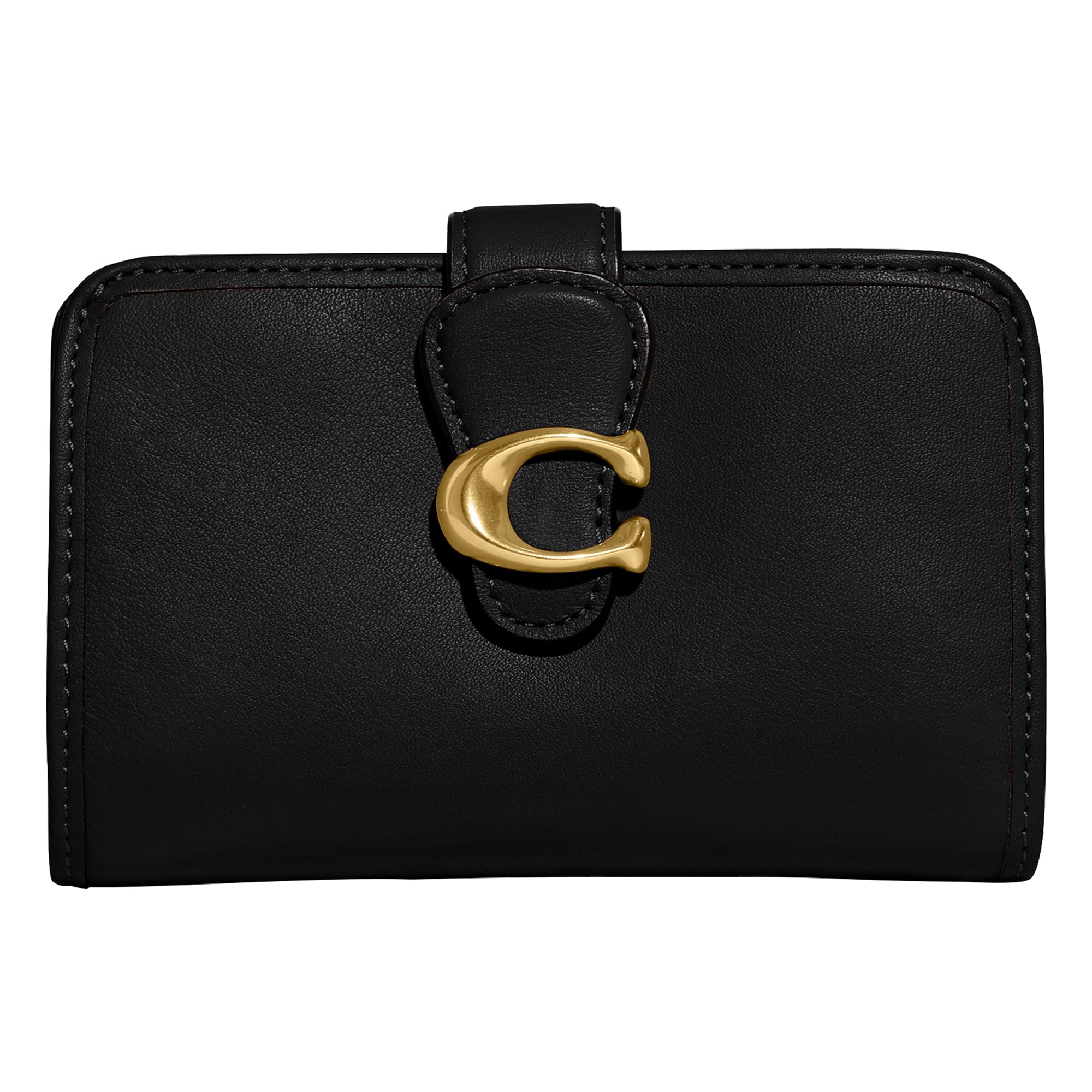 Coach Women's Smooth Leather Tabby Medium Wallet in Black (B4) - Stylish & Functional Crossbody Wallet for Everyday Use, Travel & Gift Giving