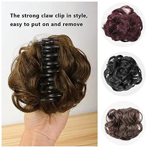 Large Claw Clip Hair Bun Extension - Seamless Hair Accessory for Ponytails & Updos - Perfect for Women, Girls, Everyday & Special Occasions