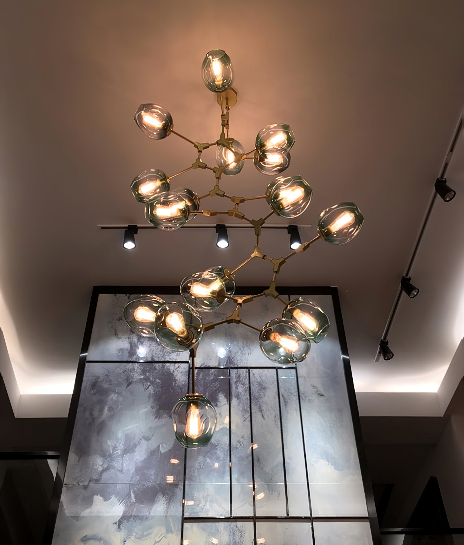 Modern Bifurcation Bubble Chandeliers - Elegant Crystal Glass Pendant Lighting Fixture for Dining Room, Living Room, or Bedroom Decor