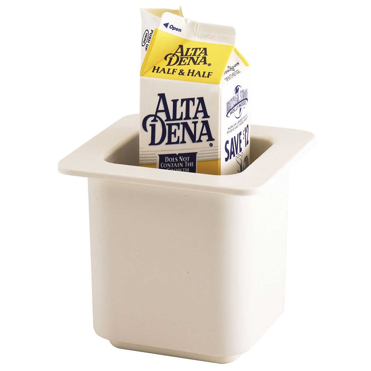 Cambro 66CF148 1/6 Size White ColdFest Pan - Insulated Food Storage Container for Restaurants, Catering & Commercial Kitchens - Perfect for Keeping Food Cold at Buffets, Delis & Food Service Stations