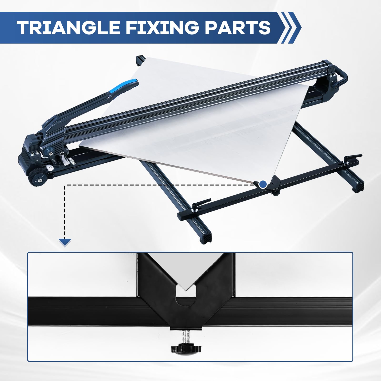 48 Inch Manual Tile Cutter - Professional Porcelain Tile Cutting Tool with Transport Handle & Wheels for Flooring, Backsplash, and DIY Home Renovation Projects
