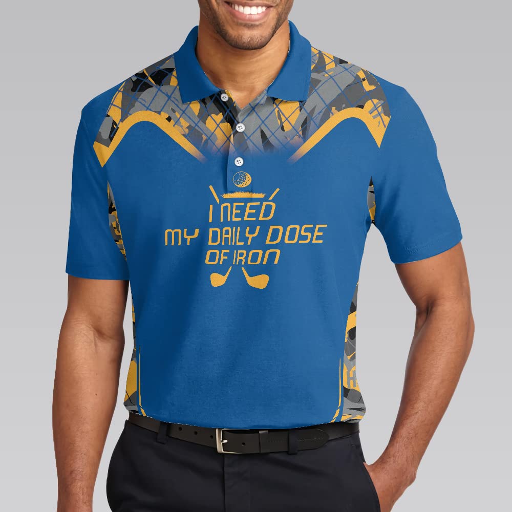 HYPERFAVOR Men's Sporty Golf Polo Shirts - Breathable Short Sleeve Performance Shirt for Golf & Casual Wear - Perfect for Golf Courses, Club Events & Summer Outings