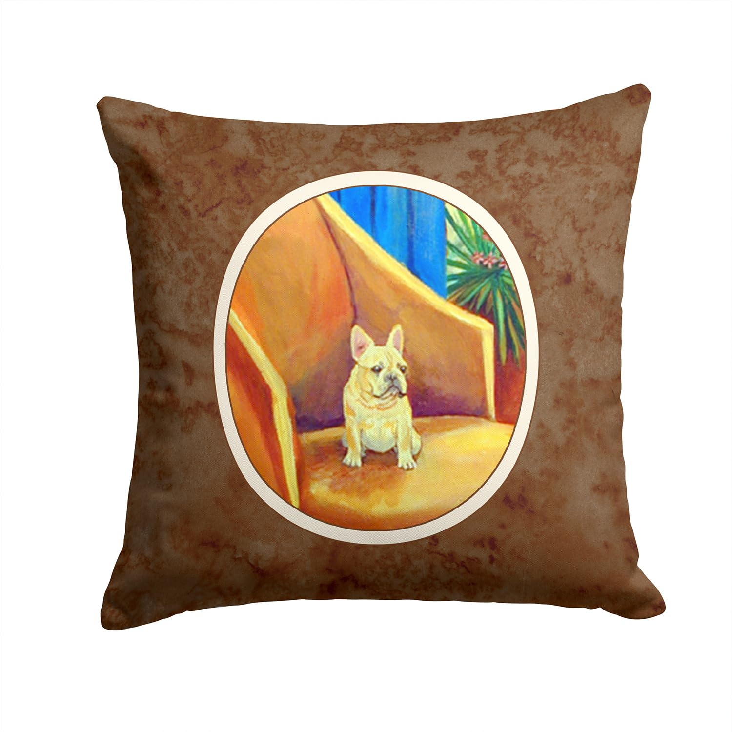 French Bulldog Decorative Pillow - Machine Washable Indoor/Outdoor Throw Pillow for Couch, Bed & Patio (14x14 Inches) | Perfect for Living Room Decor, Sofa Accent & Outdoor Seating