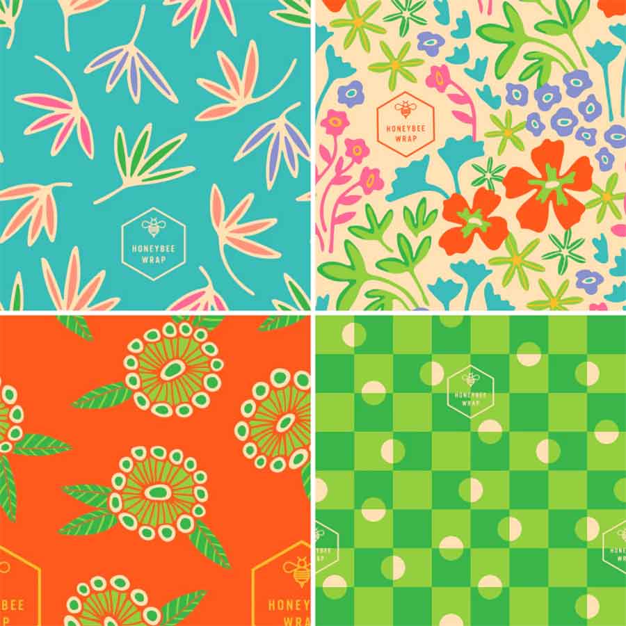 Eco-Friendly Reusable Beeswax Food Wraps - Large Twin Set for Sustainable Food Storage | Perfect for Sandwiches, Fruits & Leftovers