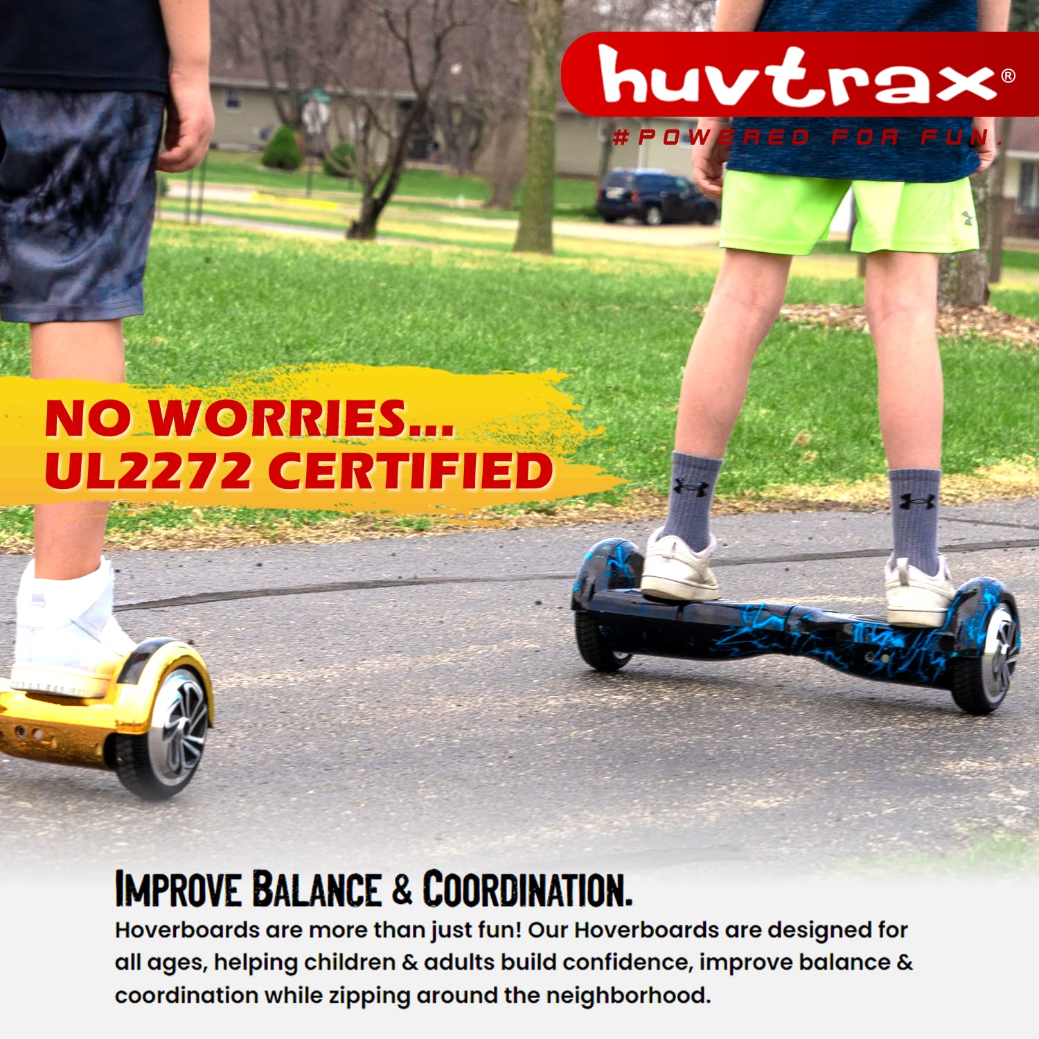 Blue Galaxy Hoverboard - 2X Ride Time with Durable Aluminum Wheels | Bluetooth, LED Lights & Carrying Case | for Kids & Adults up to 220lbs | Perfect for Commuting, Fun Rides & Outdoor Adventures