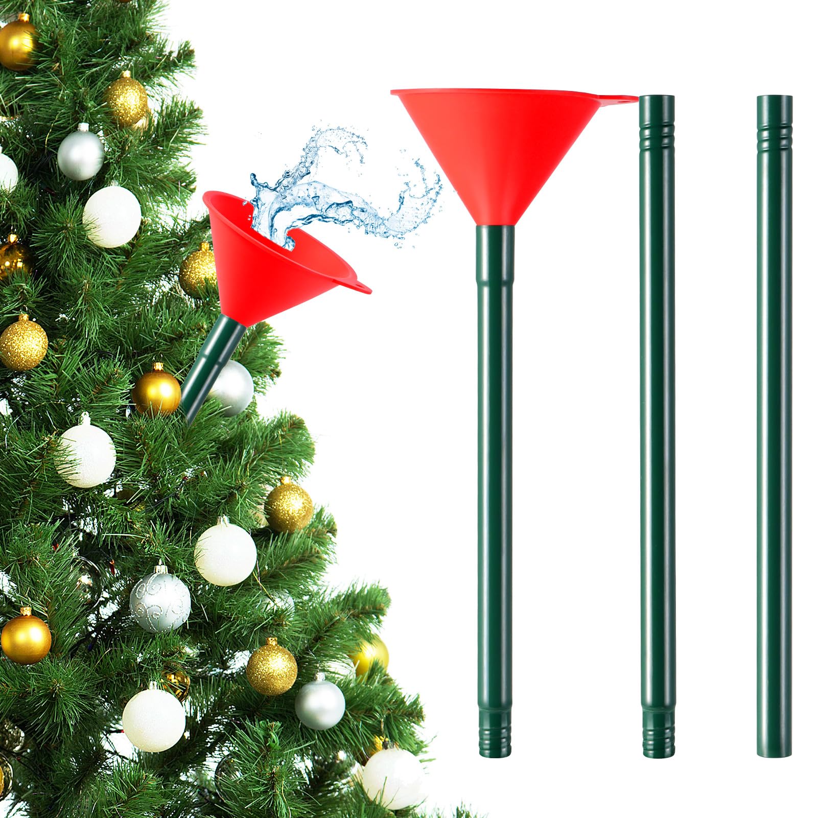 Christmas Tree Watering Funnel - Leak-Proof Long Spout Watering System for Live Tall Christmas Trees | Xmas Plant Watering Tool for Easy Holiday Tree Care | Perfect for Home, Office & Holiday Decorations