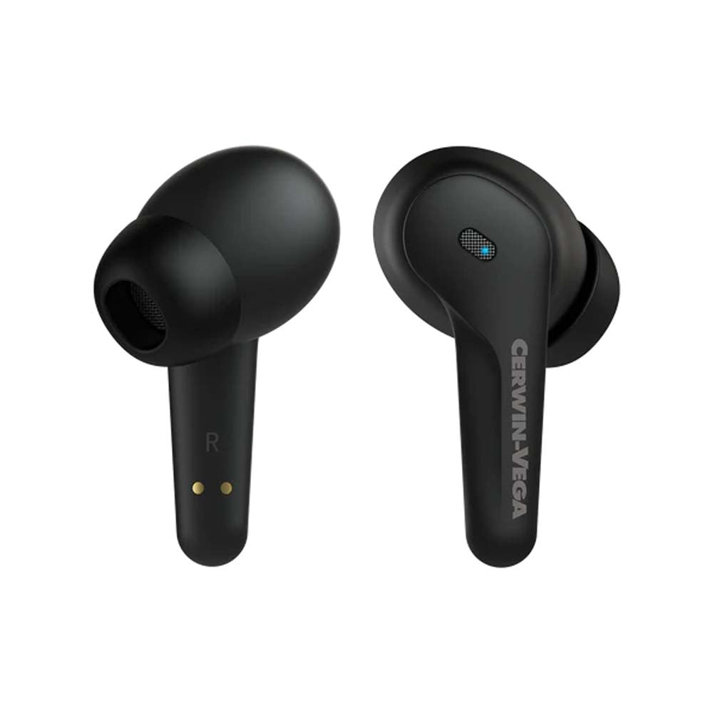 Cerwin Vega EB1 VegaBuds Wireless Bluetooth Earbuds with Noise Cancellation, 24H Playtime - Perfect for Gym, Running, Travel & Workouts