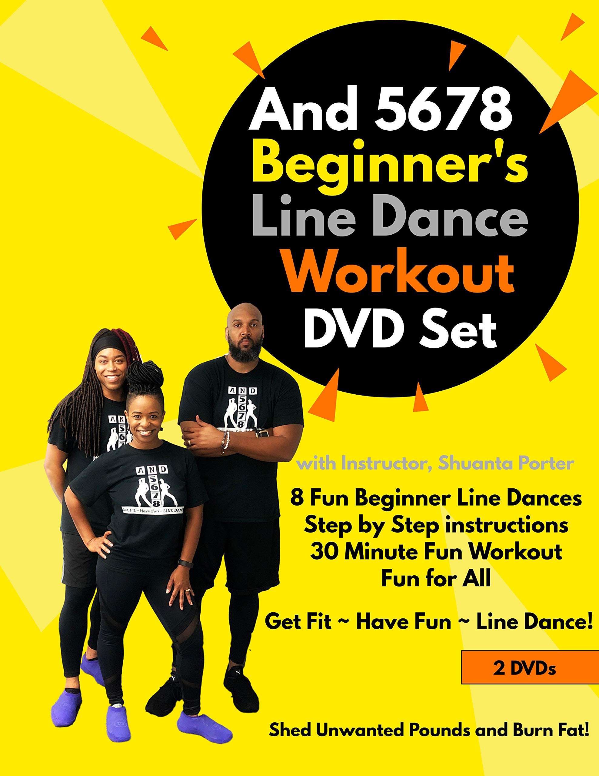 5678 Beginner's Line Dance Workout DVD Set - Learn Country & Swing Dancing Step by Step - Perfect for Home Fitness, Dance Parties & Social Events
