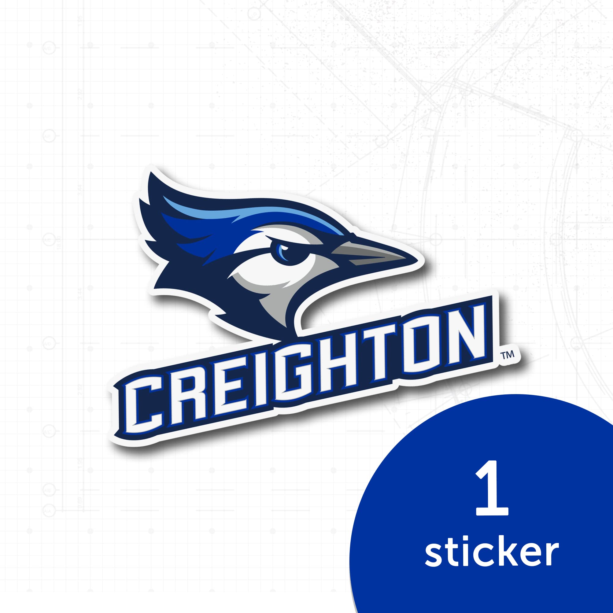 Creighton University CU Bluejays Desert Cactus Vinyl Decal Sticker - Waterproof Laptop, Water Bottle, Car, Scrapbook Decor - Perfect for College Dorms, School Spirit, Fan Gifts & DIY Crafts