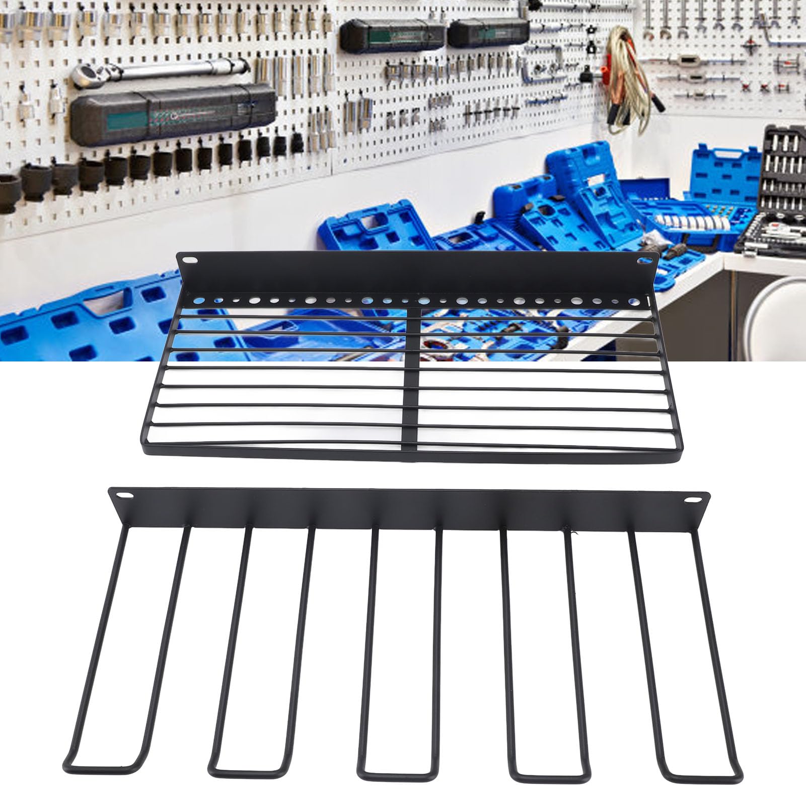 Wall Mount Power Tool Organizer & Storage Rack - Heavy Duty Garage Shelf for 5 Drills & Tools - Workshop & DIY Tool Organization Solution - Perfect for Garage, Shed, and Home Improvement Projects
