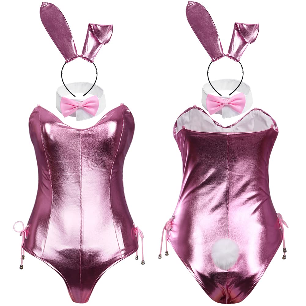 Bunny Girl Senpai Cosplay Costume for Women - Anime Role Play Outfit with One Piece Bodysuit & Bunny Ear Stockings Set | Perfect for Halloween, Cosplay Events, Anime Conventions and Themed Parties