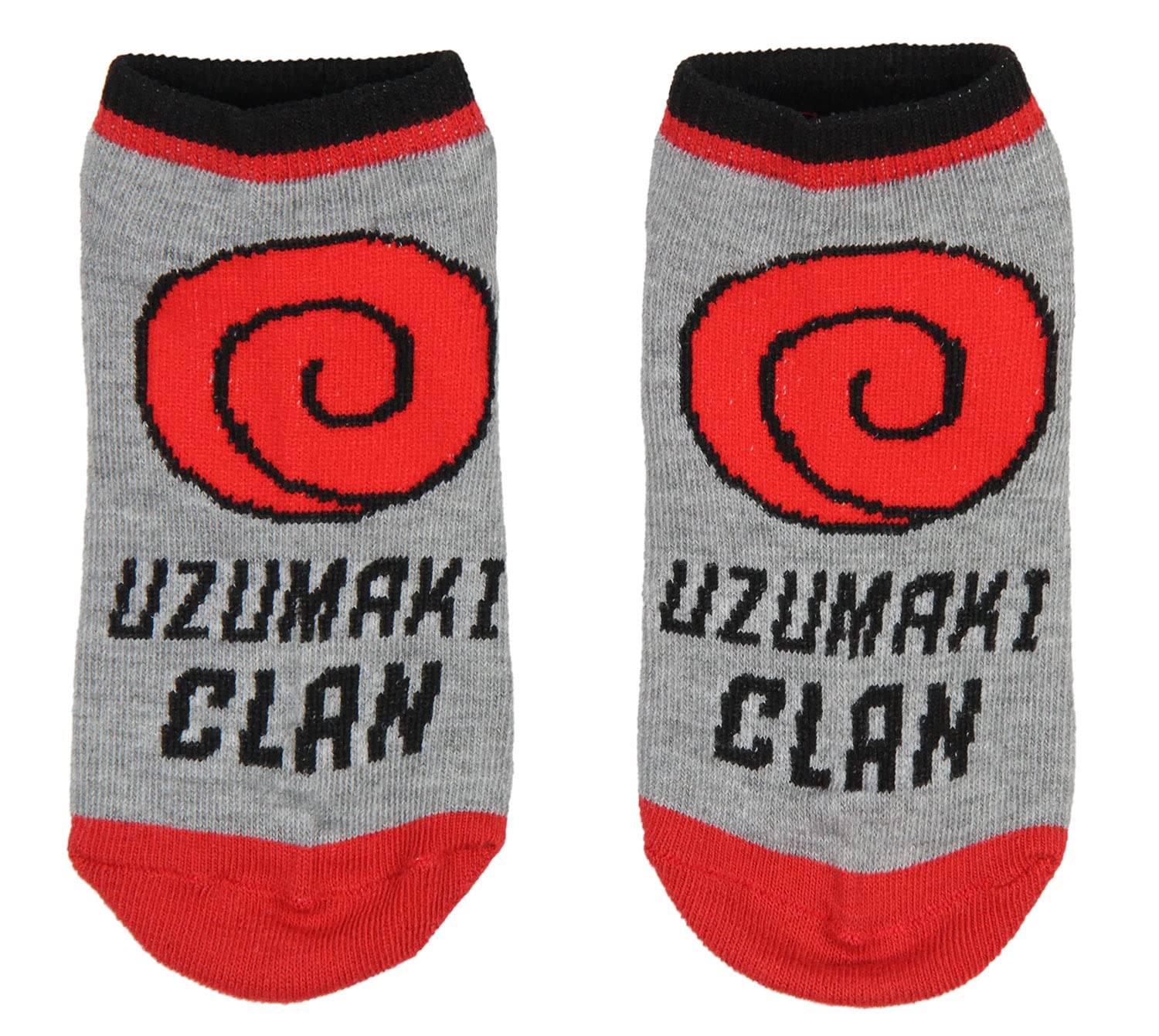 **Naruto Shippuden Boys' Socks - Akatsuki, Uzumaki & Uchiha Clan Hidden Village Design - 4 Pairs Kids Ankle No-Show Socks - Perfect for Cosplay, Anime Fans & Casual Wear**