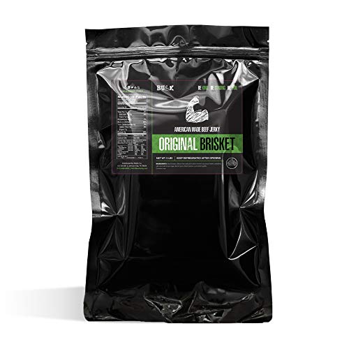 B.U.L.K Beef Jerky Bulk 5 lb - All Natural Protein Snack, Original Flavor, Lean Brisket, Dried Meat Protein Bites - Low Calorie, High Protein Healthy Snacks for Hiking, Camping & Office Lunch - Individually Portioned Jerky Bags