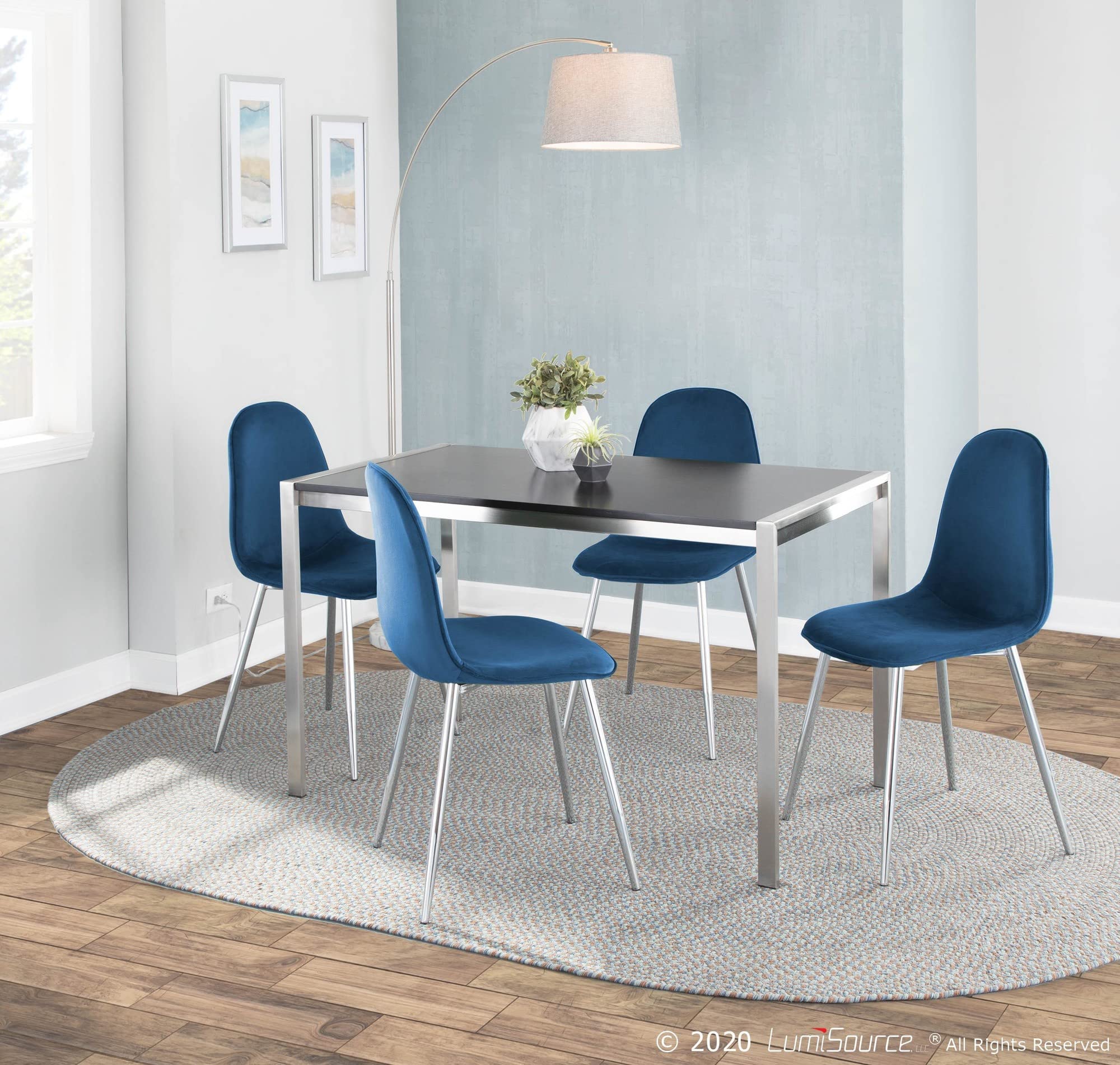 LumiSource Pebble Chair - Modern Upholstered Dining Chairs Set of 2, Comfortable Kitchen & Dining Table Chairs for Home, Restaurant, or Office Use