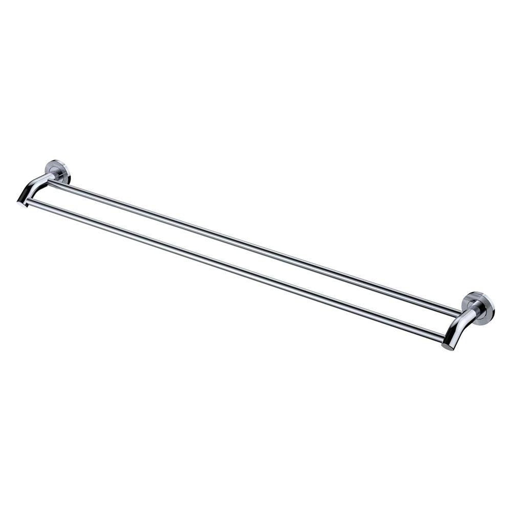 Fienza 900mm Axle Double Towel Rail - Chrome Bathroom Towel Holder for Modern Homes (Model 83108) | Perfect for Bathrooms, Spas & Luxury Hotels