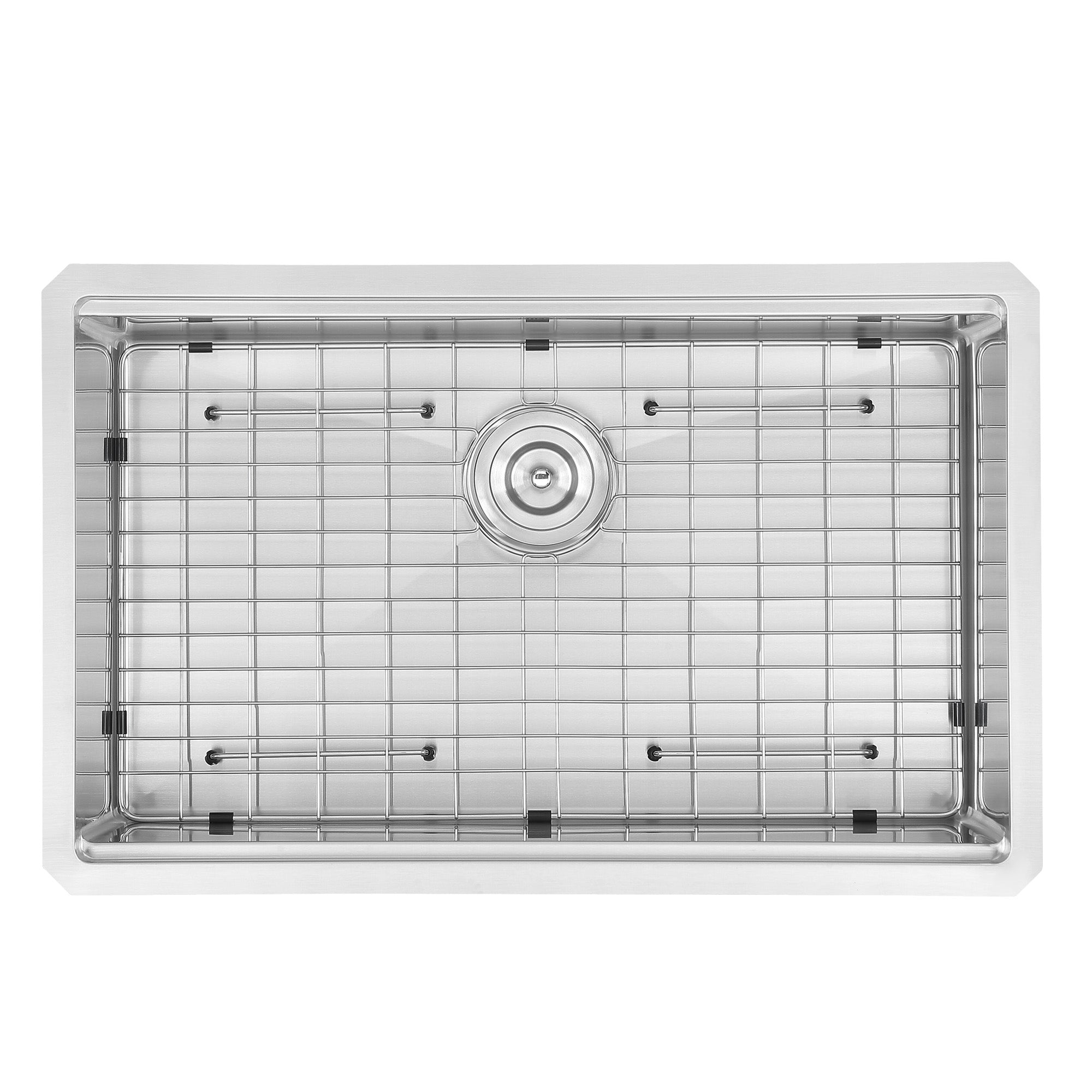 Ancona 30-Inch Handmade Undermount Single Bowl Workstation Kitchen Sink with Accessories - Satin Stainless Steel - Perfect for Modern Kitchens & Food Prep Stations