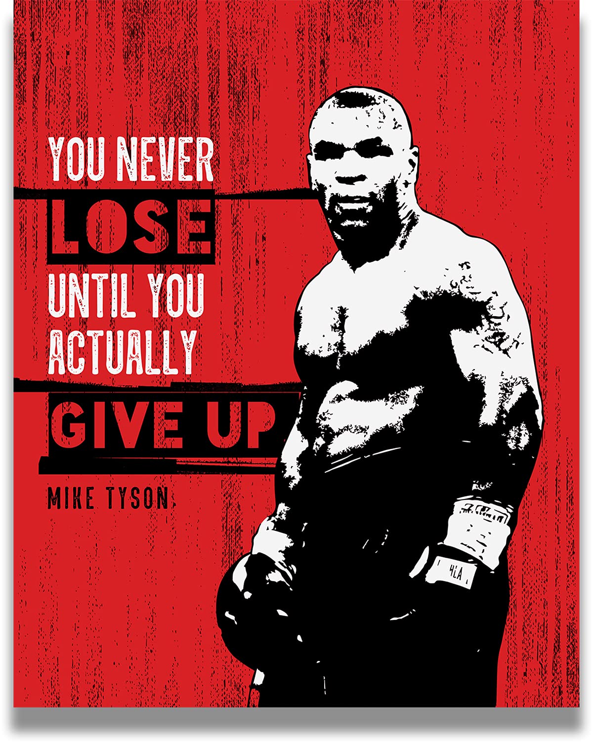 Inspiring Mike Tyson Boxing Quote Wall Art - Motivational Sports Poster, Print or Canvas - Perfect Gift for Boxers, Fitness Enthusiasts & Weightlifters - 32x40 Ready to Hang - Ideal for Gym, Home & Office Decor