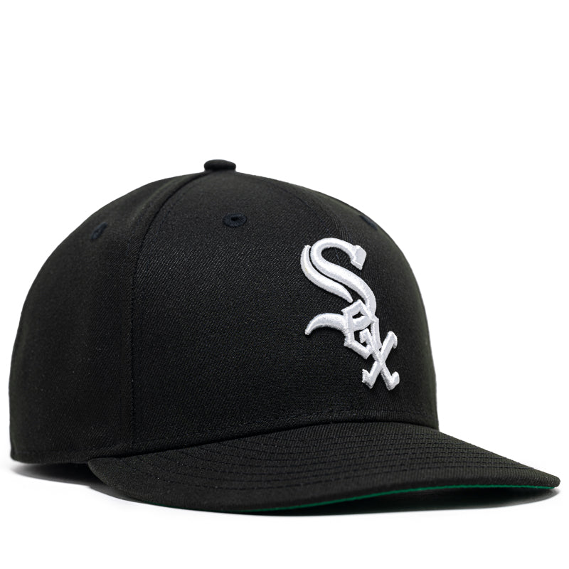 New Era x Politics Chicago White Sox 59FIFTY Fitted Hat - Black | Official MLB Licensed Baseball Cap for Men & Women - Perfect for Games, Streetwear & Sports Fans